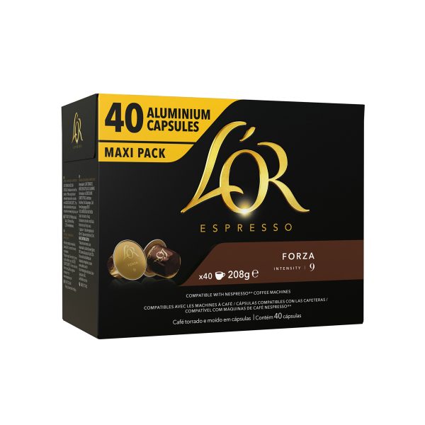 Lor Forza - 40 Capsules - Intensity 9 - Compatible with Nespresso