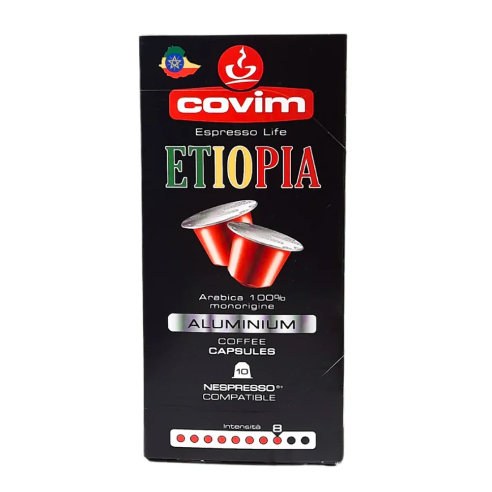 44 Covim Etiopia 10 Aluminum Capsules -Nespresso Compatible - الصورة 1