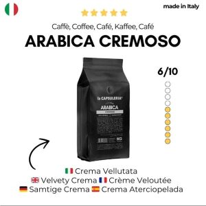 ⁦LaCapsuleria - Arabica Cremoso Blend Coffee Beans - Intensity 6/10 - 1 kg⁩ - الصورة ⁦2⁩