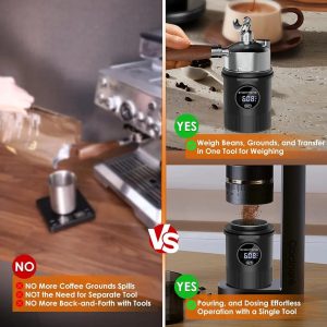 ⁦كوب جرعات رقمى دائرى لون أسود - Coffee Dosing Cup⁩ - الصورة ⁦5⁩