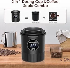 ⁦كوب جرعات رقمى دائرى لون أسود - Coffee Dosing Cup⁩ - الصورة ⁦3⁩