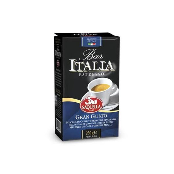 Saquella Bar Italia Gran Gusto – Ground Coffee – 250g