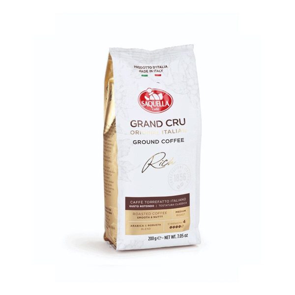 Saquella Grand Cru – Rich Espresso Ground Coffee – 200g