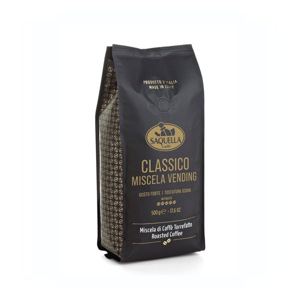 Saquella Classico Miscela Vending – Espresso Ground Coffee – 500g